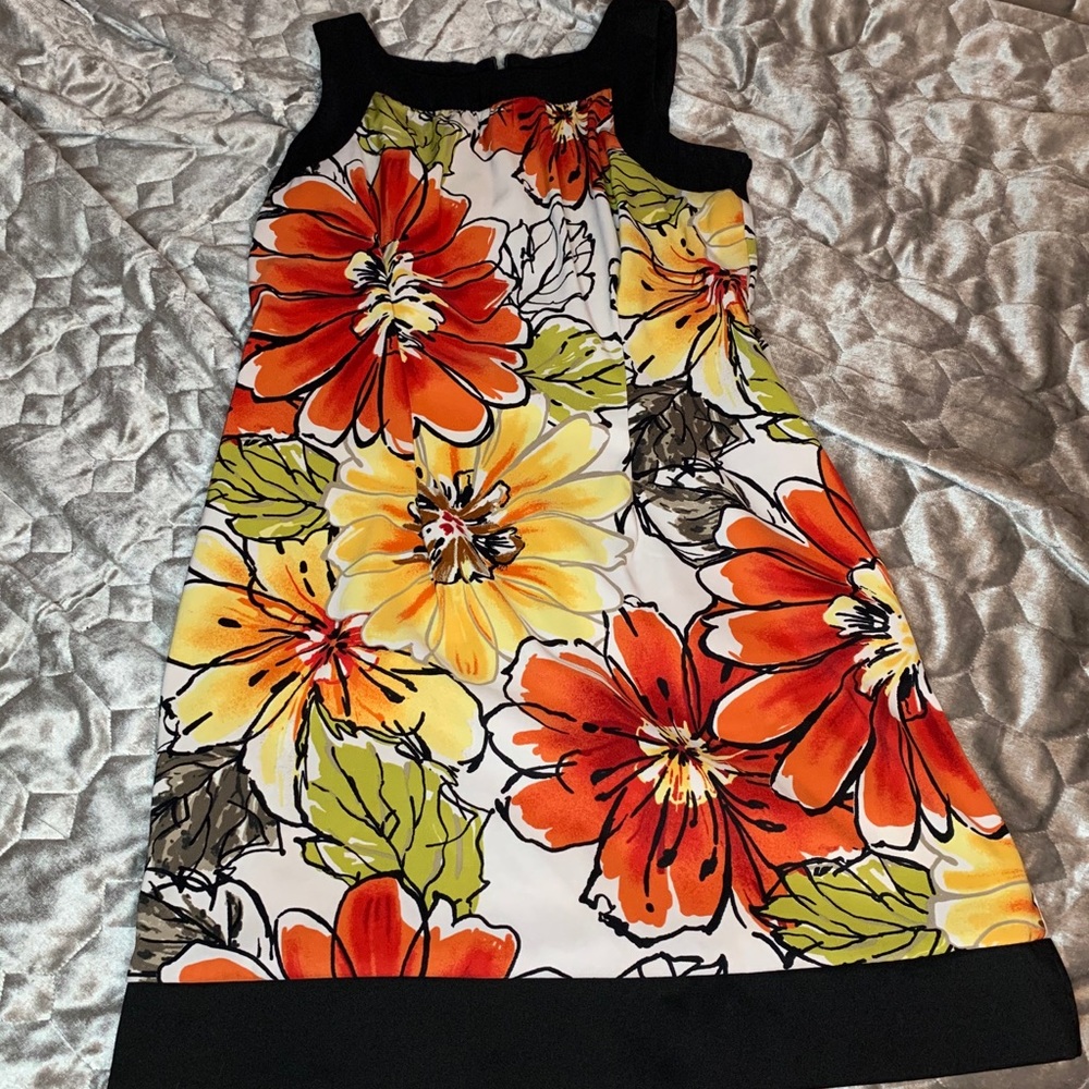 AB Studio Multi-Colored Flower Dress